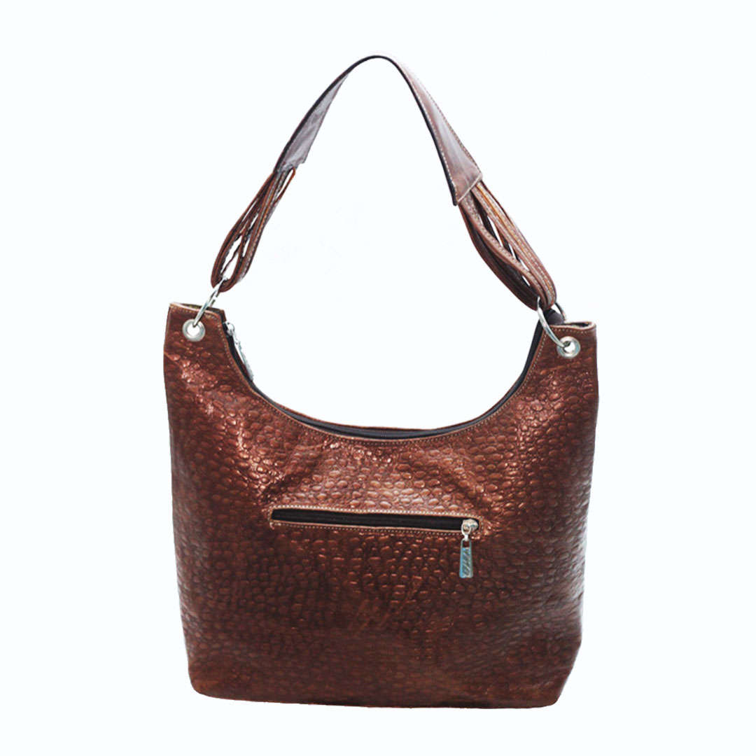 Camel leather handbag for women