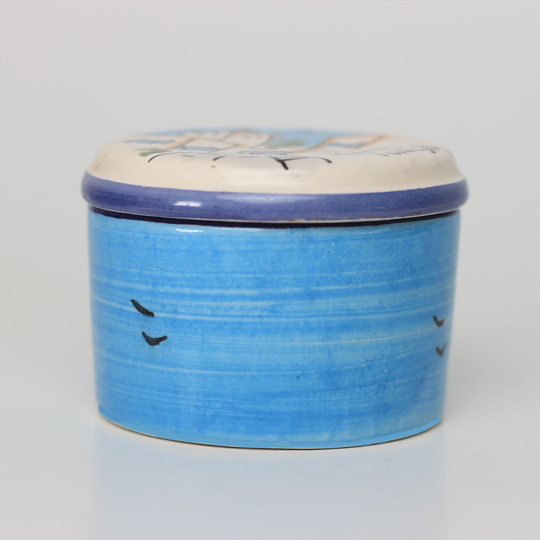 Runde schmuckbox aus keramik im design von sidi bou said