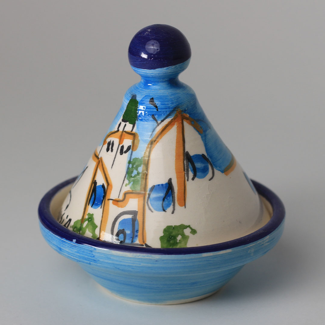 Marokkanischer Tajine Sidi Bousaid aus Keramik