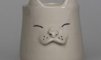 Mug en céramique design Visage de Chat en relief