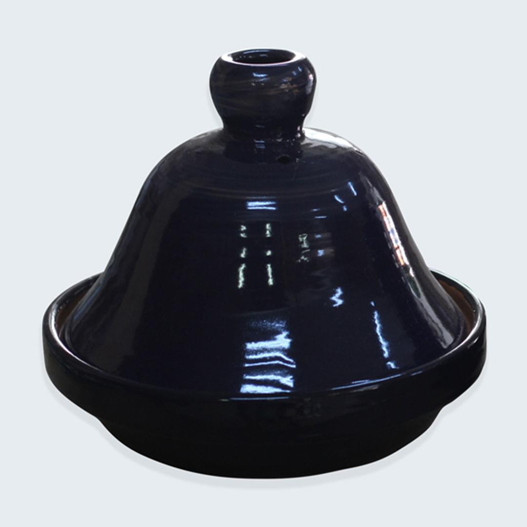 Emailierte Tajine aus Terrakotta